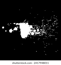 Ink drops and splashes. Blotter spots, liquid paint drip drop splash and ink splatter. Artistic dirty grunge abstract spot vector set. Illustration monochrome drip splash, splat messy inkblot Vector i