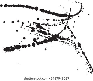 Ink drops and splashes. Blotter spots, liquid paint drip drop splash and ink splatter. Artistic dirty grunge abstract spot vector set. Illustration monochrome drip splash, splat messy inkblot Vector i