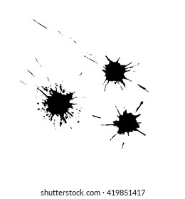 ink drops, splashes symbol 