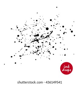 Ink drops and stains background