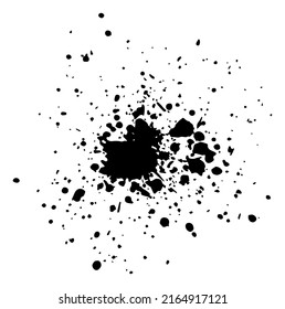Ink drops texture. Grunge black paint stain