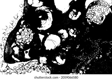 Ink drops vector texture. Grunge spilled watercolor background.