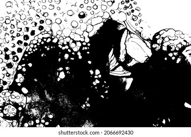 Ink drops vector texture. Grunge spilled watercolor background. Copyspace.