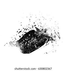 Ink dust texture for your design. Grunge powder pattern. Vector handmade background. Backdrop with sand texture effect