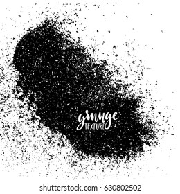 Ink dust texture for your design. Grunge powder pattern. Vector handmade background. Backdrop with sand texture effect