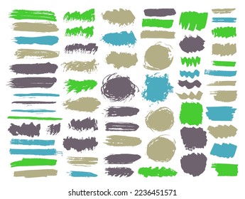 Ink dye brushstroke vector group. Hand drawn inkblot streak hipster shapes. Blotter splash sale banner background pack. Daub ink splashes drawing.