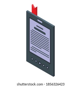 Ink ebook icon. Isometric of ink ebook vector icon for web design isolated on white background