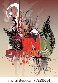 ink emotion text vector