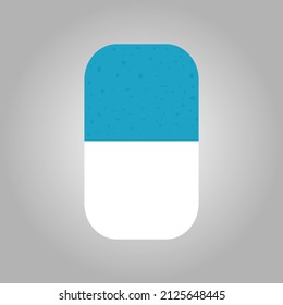 Ink eraser top view icon. Vector illustration.