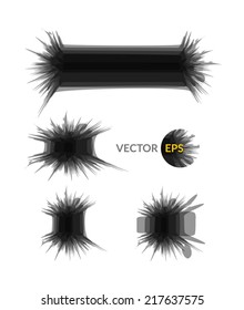Ink explosion set banner design template, digital watercolor blot spot, vector background illustration for business or presentation