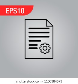 Ink feather pen and scroll paper line icon, outline vector sign, linear style pictogram isolated on white. Write will testament symbol, logo illustration. Editable stroke