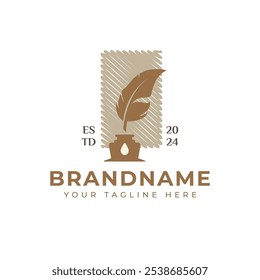 Ink Feather Scribble Logo, symbolizing creativity, expression, and the art of writing