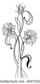 ink flower for your design