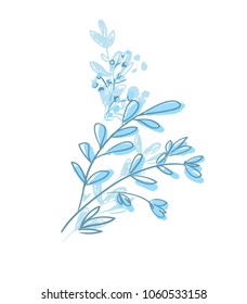 Ink Flowers Vector Illustration