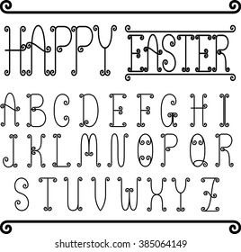 ink font character alphabet