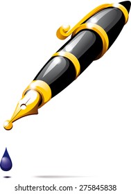ink fountain pen from which the Blob