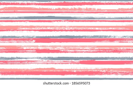 Ink freehand rough stripes vector seamless pattern. Modern candy wrap  sweet design. Vintage texture rough stripes, lines banner background. Repeatable backdrop.