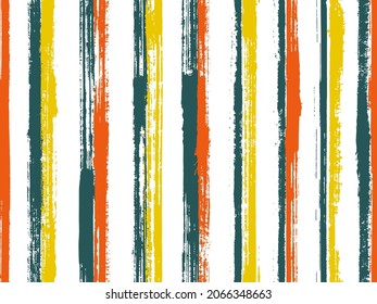 Ink freehand straight lines vector seamless pattern. Creative gift wrapping paper design. Scratchy texture straight lines, stripes banner background. Endless backdrop.
