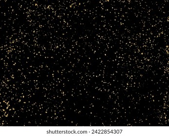 Ink golden blots Grunge urban background. Texture Vector. Dust overlay distress grain. Gold paint splatter , dirty,poster for your design. Vector illustration