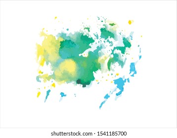 ink green paint stroke background watercolor vector illustration design