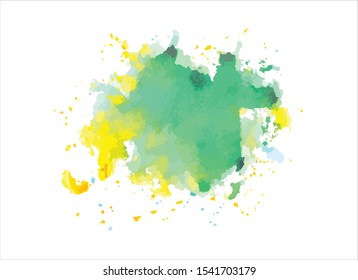 ink green paint stroke background watercolor vector illustration design