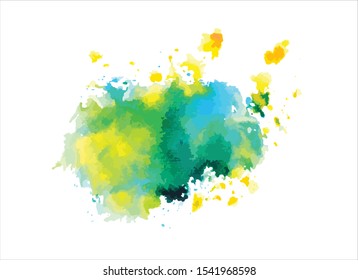 ink green paint stroke background watercolor vector illustration design
