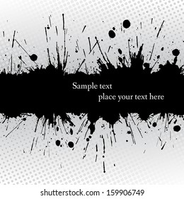 Ink grunge banner. Abstract vector illustration.