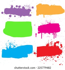 Ink grunge banners. Vector illustration. 