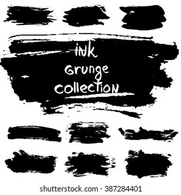 Ink grunge collection, vector