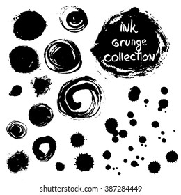 Ink grunge collection, vector