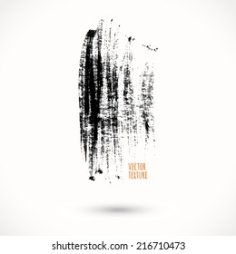 Ink grunge design elements. Vector ink strokes. Black on white background