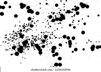 Close Many Black Paint Ink Drop Stock Vector (Royalty Free) 1456719590