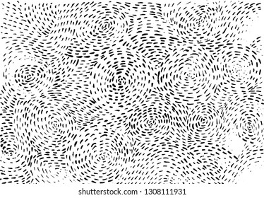 Ink grunge pattern. Hand drawn brush background. Vector illustration.