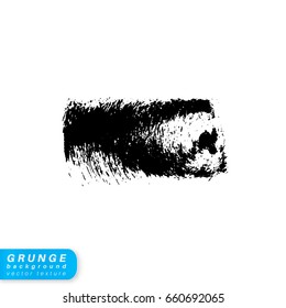 Ink grunge stain. Brush stroke isolated on white background