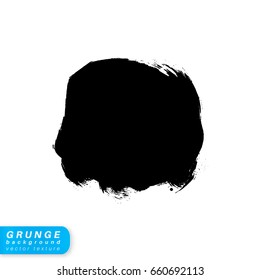 Ink grunge stain. Brush stroke isolated on white background