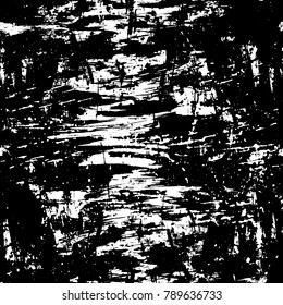 Ink hand drawn abstract seamless pattern