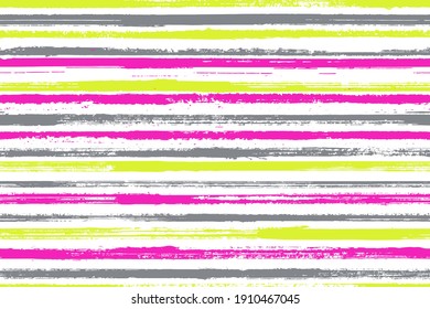 Ink hand drawn grunge stripes vector seamless pattern. Artistic cotton fabric print design. Old style texture grunge stripes, lines background swatch. Repeatable ornament.