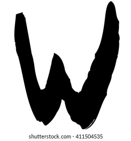 ink hand drawn letter w, black isolated on white letter w, inked logo, hand drawn letter w black letters, ink black letter w on white, alphabet calligraphy, hand drawn logo, calligraphy alphabet w