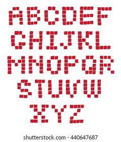 ink hand drawn pixel font