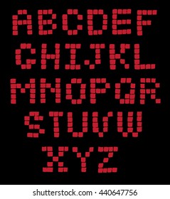 ink hand drawn pixel font