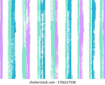Ink hand drawn rough stripes vector seamless pattern. Distressed candy wrap  sweet design. Grainy texture rough stripes, lines background graphics. Seamless pattern.