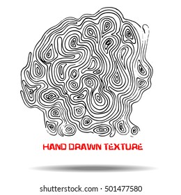 Ink hand drawn texture. Psychedelic monochrome background. Marble pattern