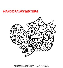 Ink hand drawn texture. Psychedelic monochrome background. Marble pattern