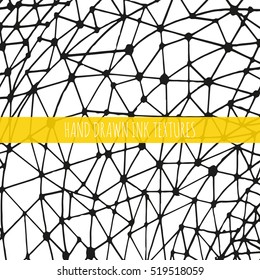 Ink hand drawn textures. Can be used for wallpaper, background of web page, scrapbook, party decoration, t-shirt design, card, print, poster, invitation, packaging and so on.