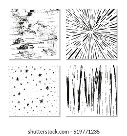 Ink hand drawn textures. Can be used for wallpaper, background of web page, scrapbook, party decoration, t-shirt design, card, print, poster, invitation, packaging and so on.