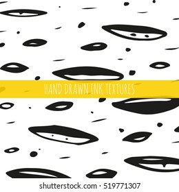 Ink hand drawn textures. Can be used for wallpaper, background of web page, scrapbook, party decoration, t-shirt design, card, print, poster, invitation, packaging and so on.