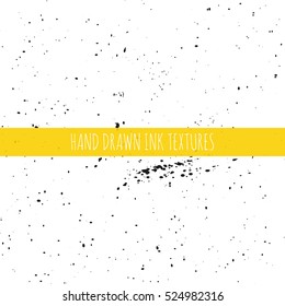 Ink hand drawn textures. Can be used for wallpaper, background of web page, scrapbook, party decoration, t-shirt design, card, print, poster, invitation, packaging and so on.