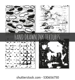 Ink hand drawn textures. Can be used for wallpaper, background of web page, scrapbook, party decoration, t-shirt design, card, print, poster, invitation, packaging and so on.