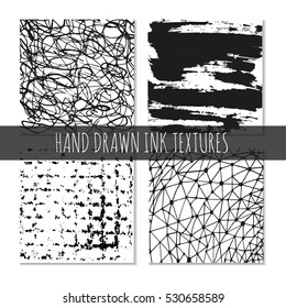 Ink hand drawn textures. Can be used for wallpaper, background of web page, scrapbook, party decoration, t-shirt design, card, print, poster, invitation, packaging and so on.