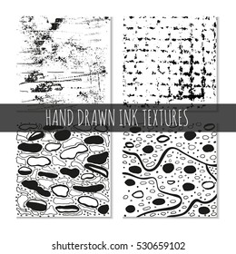 Ink hand drawn textures. Can be used for wallpaper, background of web page, scrapbook, party decoration, t-shirt design, card, print, poster, invitation, packaging and so on.